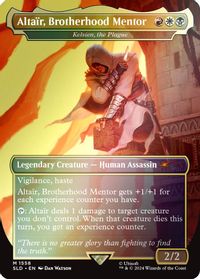 Altair, Brotherhood Mentor - Kelsien, the Plague (Rainbow Foil) — Secret Lair Drop Series