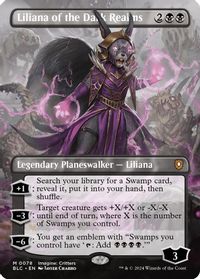 Liliana of the Dark Realms (Borderless) — Commander: Bloomburrow