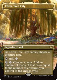Three Tree City (Borderless) (0337) — Bloomburrow