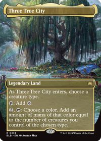 Three Tree City (Borderless) (0338) — Bloomburrow