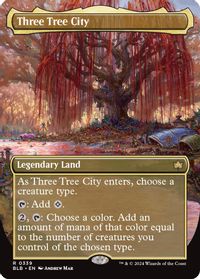 Three Tree City (Borderless) (0339) — Bloomburrow