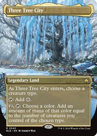 Three Tree City (Borderless) (0340) — Bloomburrow