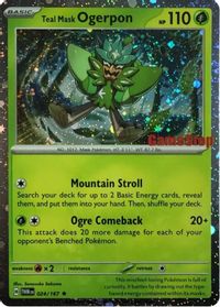 Teal Mask Ogerpon (Cosmos Holo) (Gamestop Exclusive) — Miscellaneous Cards & Products