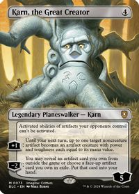 Karn, the Great Creator (Borderless) — Commander: Bloomburrow
