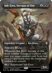 Ink-Eyes, Servant of Oni (Borderless) — Commander: Bloomburrow