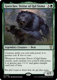 Goreclaw, Terror of Qal Sisma — Commander: Bloomburrow