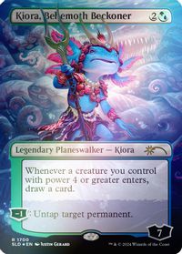 Kiora, Behemoth Beckoner (Rainbow Foil) — Secret Lair Drop Series
