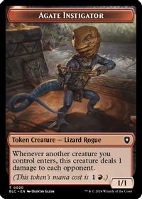 Agate Instigator // Rabbit Double-Sided Token — Commander: Bloomburrow