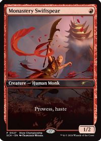 Monastery Swiftspear — Game Day & Store Championship Promos
