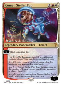 Comet, Stellar Pup (White Border) — Mystery Booster 2