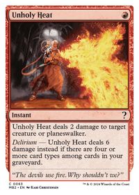 Unholy Heat (White Border) — Mystery Booster 2