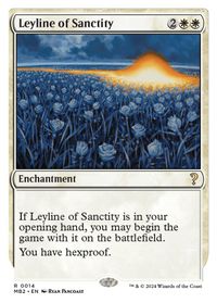 Leyline of Sanctity (White Border) — Mystery Booster 2