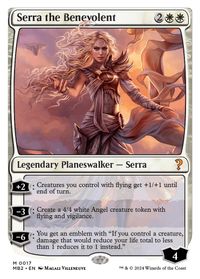 Serra the Benevolent (White Border) — Mystery Booster 2