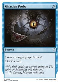 Gitaxian Probe (White Border) — Mystery Booster 2