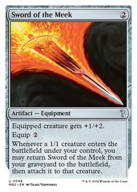 Sword of the Meek (White Border) — Mystery Booster 2