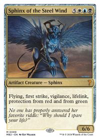 Sphinx of the Steel Wind (White Border) — Mystery Booster 2