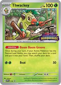 Thwackey - 115 (Prerelease) [Staff] — SV: Scarlet & Violet Promo Cards