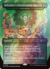 Beholder's Petrification Ray - Blood Money (Rainbow Foil) — Secret Lair Drop Series