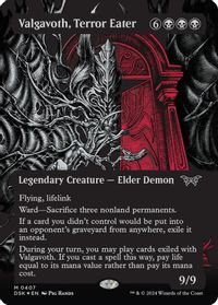 Valgavoth, Terror Eater (Showcase) (Textured Foil) — Duskmourn: House of Horror