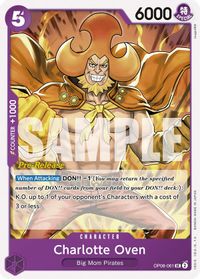 Charlotte Oven — Two Legends Pre-Release Cards