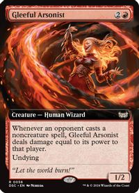 Gleeful Arsonist (Extended Art) — Commander: Duskmourn: House of Horror