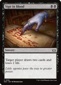 Sign in Blood — Commander: Duskmourn: House of Horror