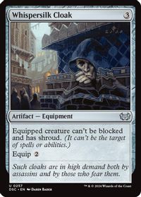 Whispersilk Cloak — Commander: Duskmourn: House of Horror