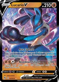 Lucario V - 027/073 (Non-Holo) — Deck Exclusives