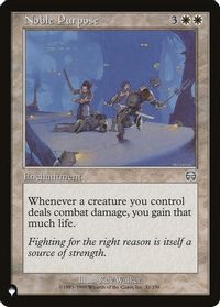 Noble Purpose — The List Reprints