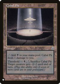 Cabal Pit — The List Reprints
