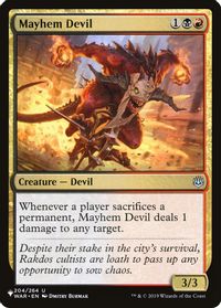 Mayhem Devil — The List Reprints