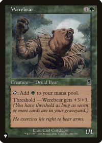 Werebear — The List Reprints