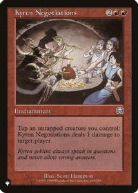 Kyren Negotiations — The List Reprints