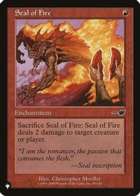 Seal of Fire — The List Reprints