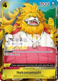Nekomamushi (Offline Regional 2024 Vol. 3) [Winner] — One Piece Promotion Cards