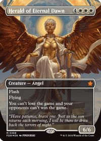 Herald of Eternal Dawn (Borderless) (Mana Foil) — Foundations
