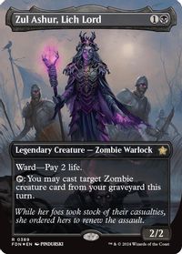 Zul Ashur, Lich Lord (Borderless) (Mana Foil) — Foundations