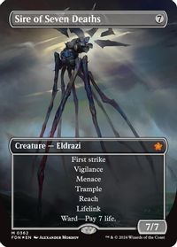 Sire of Seven Deaths (Borderless) (Mana Foil) — Foundations