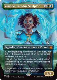 Zimone, Paradox Sculptor (Borderless) (Mana Foil) — Foundations