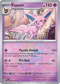 Espeon (Master Ball Pattern) — SV: Prismatic Evolutions