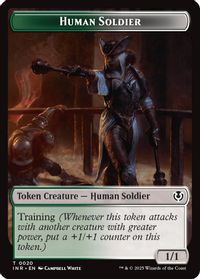 Human Soldier (0020) // Emblem - Tamiyo, Field Researcher Double-Sided Token — Innistrad Remastered