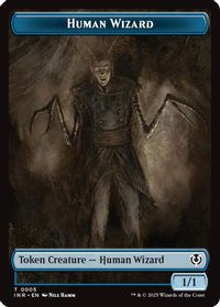 Human Wizard // Emblem - Jace, Unraveler of Secrets Double-Sided Token — Innistrad Remastered