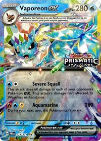 Vaporeon ex - 023/131 (Prismatic Evolutions Stamp) — Miscellaneous Cards & Products