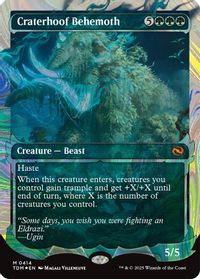 Craterhoof Behemoth (Showcase) (Halo Foil) — Tarkir: Dragonstorm