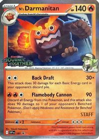N's Darmanitan - 181 (Prerelease) [Staff] — SV: Scarlet & Violet Promo Cards