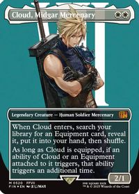 Cloud, Midgar Mercenary (Borderless) (Surge Foil) — FINAL FANTASY