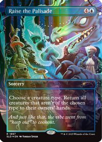 Raise the Palisade (Double Rainbow Foil) — Secret Lair Drop Series