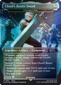 Cloud's Buster Sword - Umezawa's Jitte (Rainbow Foil) — Secret Lair Drop Series