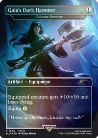 Gaia's Dark Hammer - Colossus Hammer (Rainbow Foil) — Secret Lair Drop Series