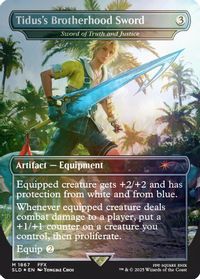 Tidus's Brotherhood Sword - Sword of Truth and Justice (Rainbow Foil) — Secret Lair Drop Series